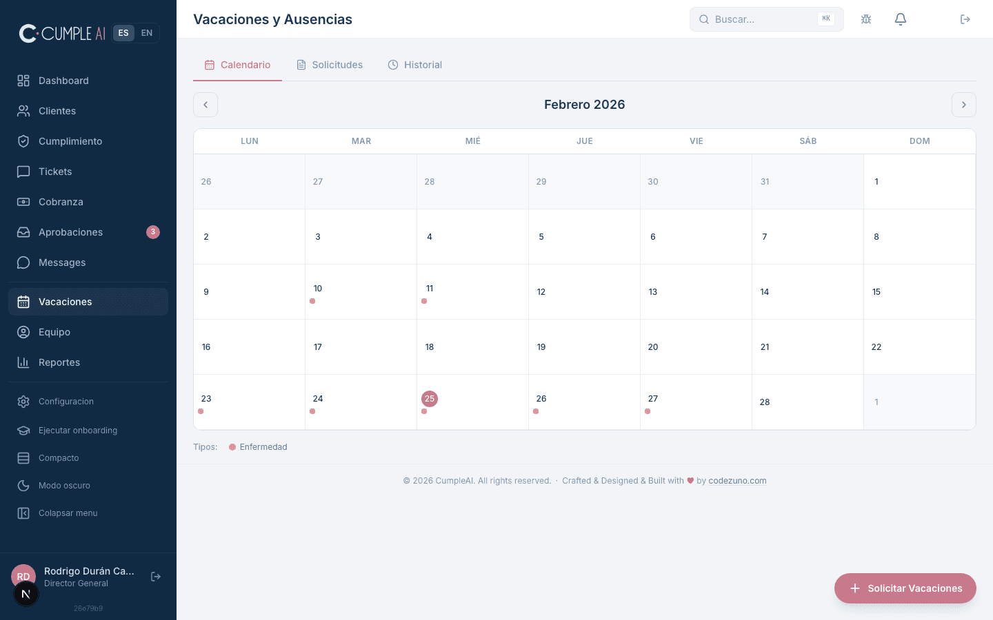 Absences & Vacations